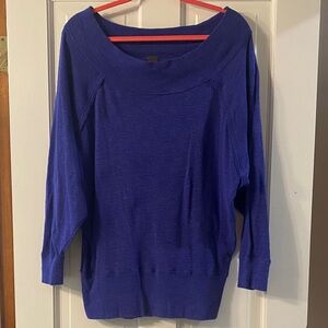 Vintage We The Free blue/purple Scoop Neck Pullover Top
